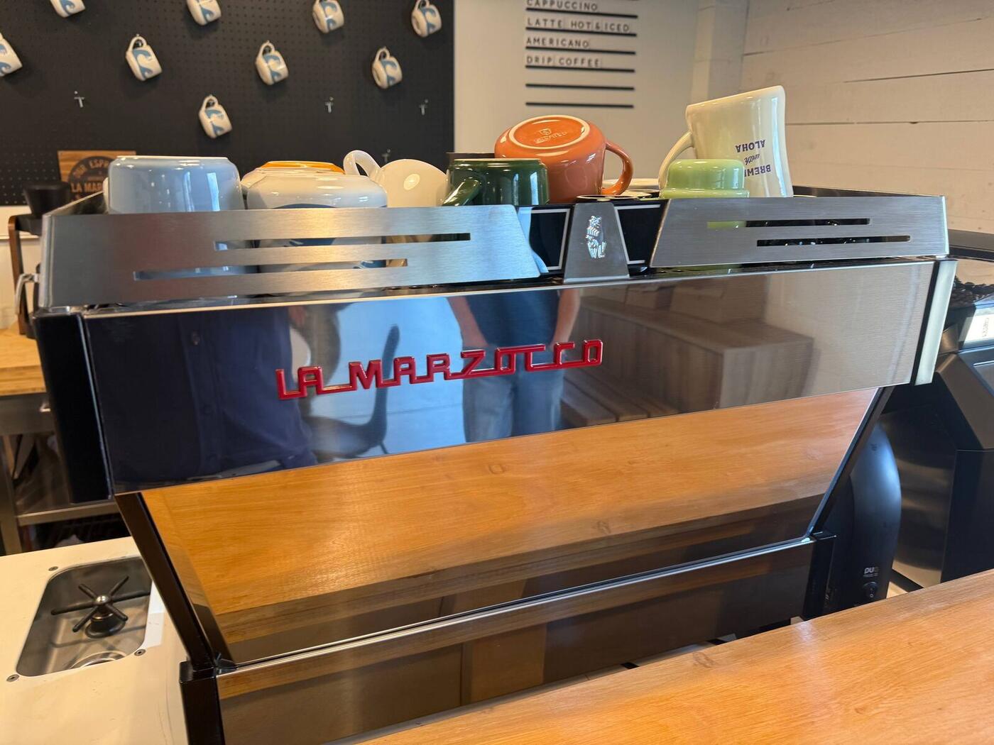 Commercial coffee equipment in the Bay Area Coffee Service showroom